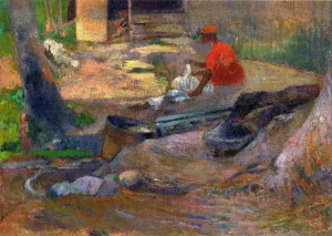 A Little Washerwoman by Paul Gauguin Oil Painting Reproduction