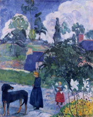 Among the Lillies by Paul Gauguin Oil Painting Reproduction