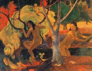 Bathers in Tahiti by Paul Gauguin Oil Painting Reproduction