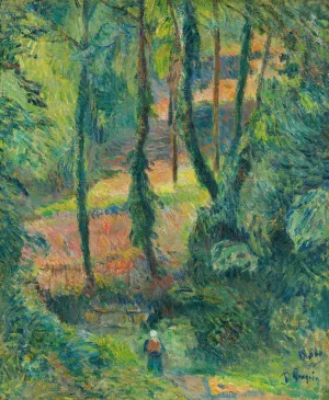 Chemin Creux Dans Une Pente Boisee by Paul Gauguin - Hand-Painted Oil Painting Reproduction