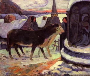 Christmas Night by Paul Gauguin - Hand-Painted Oil Painting Reproduction