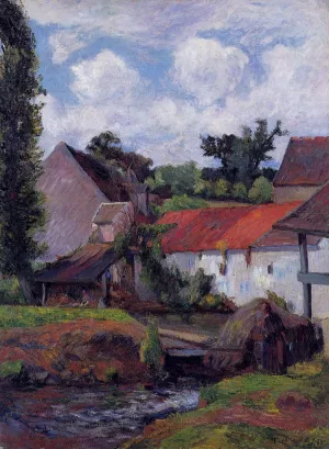 Farm in Osny by Paul Gauguin - Hand-Painted Oil Painting Reproduction