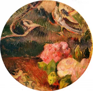 Flowers and a Bird by Paul Gauguin Oil Painting Reproduction