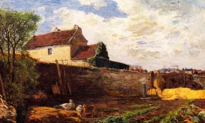 Geese on the Farm by Paul Gauguin Oil Painting Reproduction