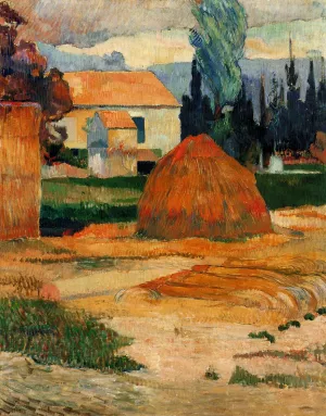 Haystack, Near Arles by Oil Painting Reproduction