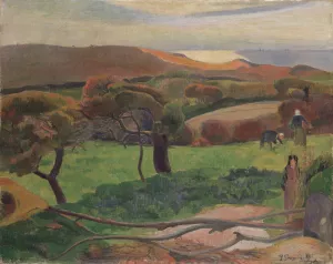 Main Product Photo of Landscape from Bretagne Painting by Paul Gauguin
