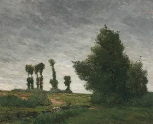 Landscape with Poplars by Paul Gauguin - Hand-Painted Oil Painting Reproduction