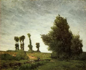 Landscape with Poplars by Paul Gauguin Oil Painting Reproduction