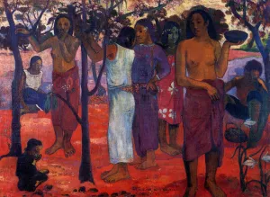 Nave Nave Mahana also known as Delightful Day by Paul Gauguin Oil Painting Reproduction