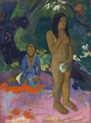 Main Product Photo of Parau na te Varua ino Painting by Paul Gauguin