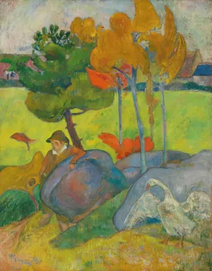 Petit Breton a L'oie by Paul Gauguin - Hand-Painted Oil Painting Reproduction