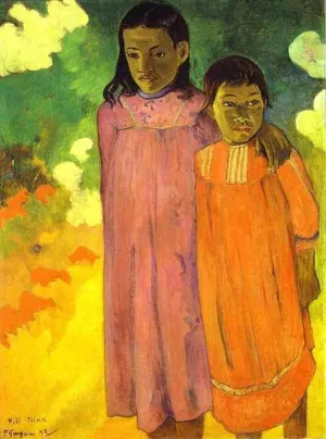 Piti Teina also known as Two Sisters by Paul Gauguin Oil Painting Reproduction