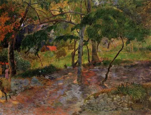 River Under the Trees, Martinique by Paul Gauguin - Hand-Painted Oil Painting Reproduction
