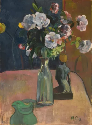 Roses et statuette by Oil Painting Reproduction