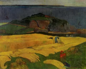 Main Product Photo of Seaside Harvest, le Pouldu Painting by Paul Gauguin
