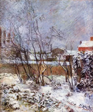 Snow, Rue Carcel by Paul Gauguin - Hand-Painted Oil Painting Reproduction