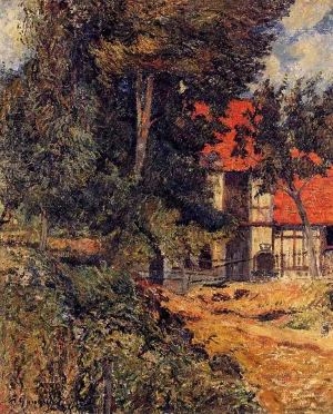 Stable Near Dieppe by Paul Gauguin - Hand-Painted Oil Painting Reproduction