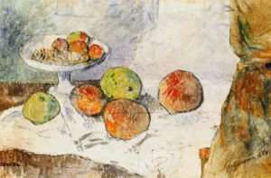 Still Life with Fruit Plate by Paul Gauguin - Hand-Painted Oil Painting Reproduction