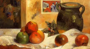 Still Life with Japanese Print by Paul Gauguin Oil Painting Reproduction