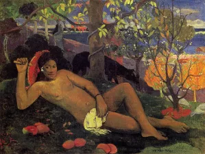 Te Arii Vahine (also known as The King's Wife) by Paul Gauguin - Hand-Painted Oil Painting Reproduction