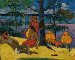 Te Arii Vahine - La Femme Aux Mangos by Oil Painting Reproduction