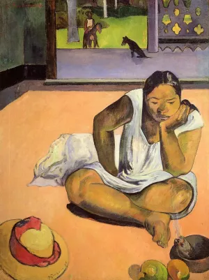 Te Faaturuma also known as The Brooding Woman by Paul Gauguin Oil Painting Reproduction