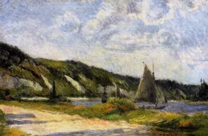 The Cliffs of Le Bouille by Paul Gauguin - Hand-Painted Oil Painting Reproduction