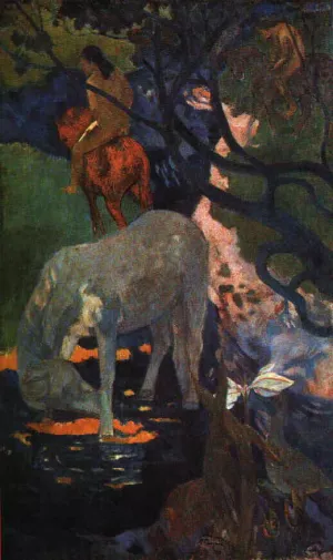 The White Horse by Paul Gauguin Oil Painting Reproduction
