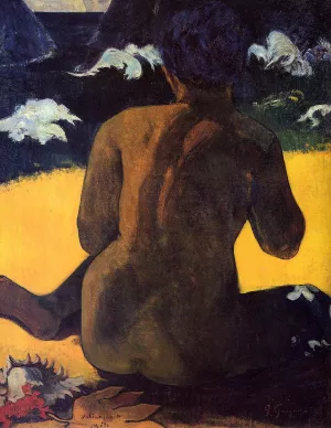 Vahine no te Miti also known as Woman by the Sea by Paul Gauguin Oil Painting Reproduction