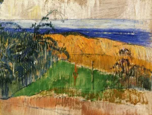 View of the Beach at Bellangenay by Paul Gauguin - Hand-Painted Oil Painting Reproduction
